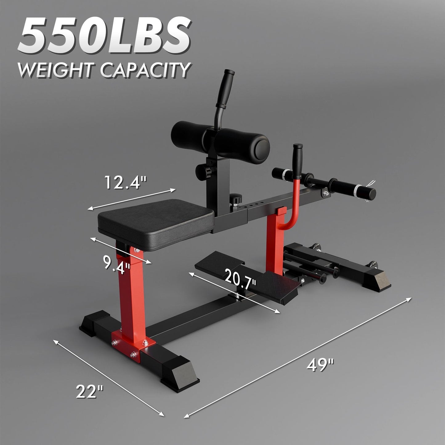 Syedee Adjustable Calf Machine, Seated Calf Raise Machine, Calf Workout Machine with Band Pegs, Calf Exercise Leg Training Equipment Home Gym