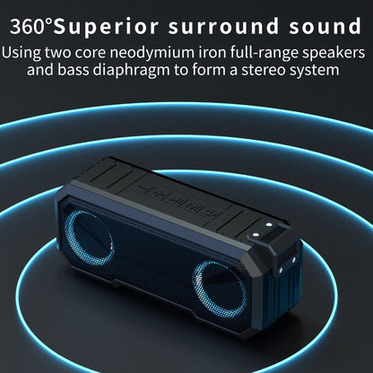 New Bluetooth Speaker with IPX7 Waterproof, Multicolor LED Light, Power Bank, Dual Speakers, Outdoor Wireless Audio