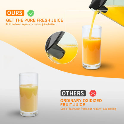 Juicer Machine 600W, Juice Extractor, Anti-Drip Press Centrifugal Juicer with Big Mouth 3" Feed Chute for Whole Fruit Vegetable, BPA-Free, Easy to Clean