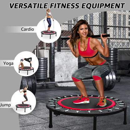 Jacgood 36" Exercise Mini Trampoline, Foldable Rebounder Mini Trampoline for Adult, Fitness Exercise Rebounder Trampoline Indoor Outdoor Workout 440 lb Weight