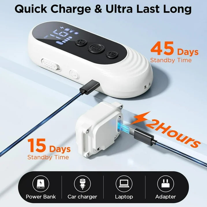 Dog Training Collar with Remote, 3300ft Range Shock Collar for Small, Medium, Large Dogs (8–120 lbs), IPX7 Waterproof, Rechargeable, with Beep, Vibration, Safe Shock & Light Modes