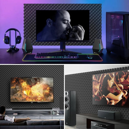 12 Pack Acoustic Panels, Studio Soundproofing Foam for Wall,12" X 12" X 1"