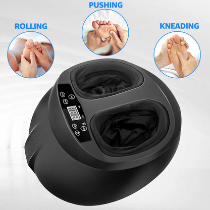 Foot Massager Machine with Heat Therapy, Adjustable Timer, Wireless Remote Control Removable Foot Sleeves Perfect for Relaxation and Pain Relief for Tired Feet at Home or Office