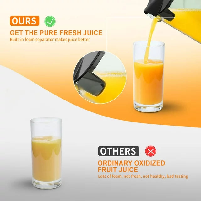 VAVSEA Juicer Machine 600W, Juice Extractor, Anti-Drip Press Centrifugal Juicer with Big Mouth 3" Feed Chute for Whole Fruit Vegetable, BPA-Free, Easy to Clean