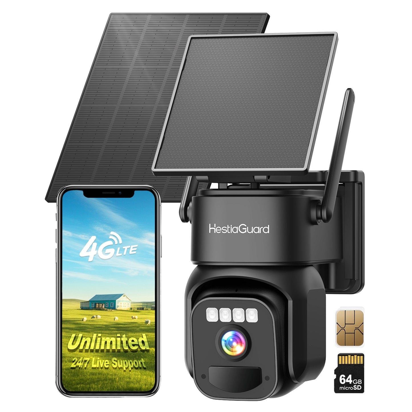 4G LTE Cellular Security Camera WP-HG-BW05BK