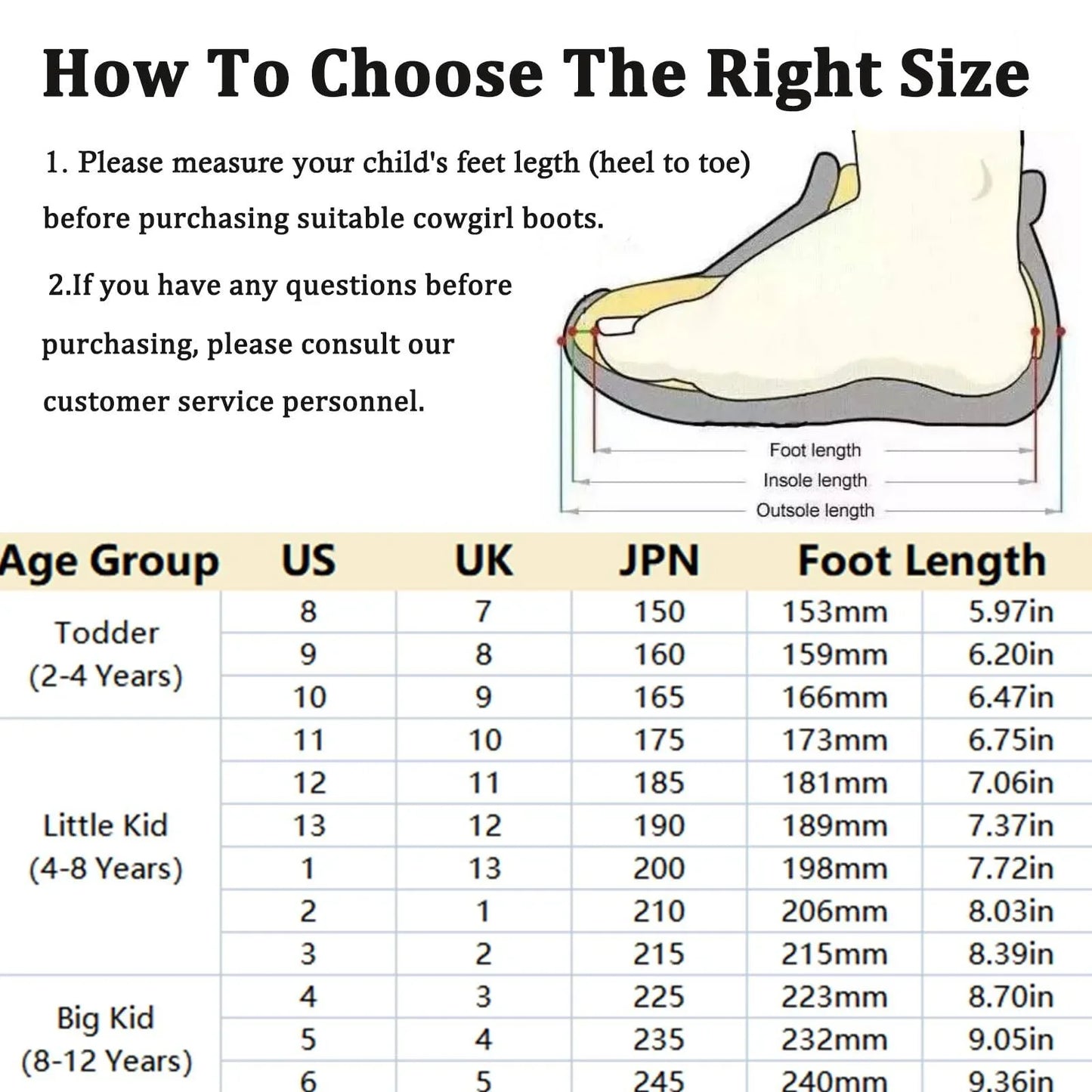 IUV Cowgirl Boots Cowboy Boots For Girls Kids Toddler Fashion Western Boots Mid Calf Riding Shoes