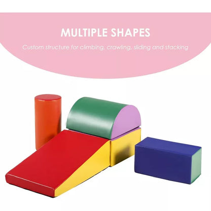 Kinder King Climb and Crawl Activity Play Set for Toddler, Soft Foam Block for Climbing, Crawling and Sliding