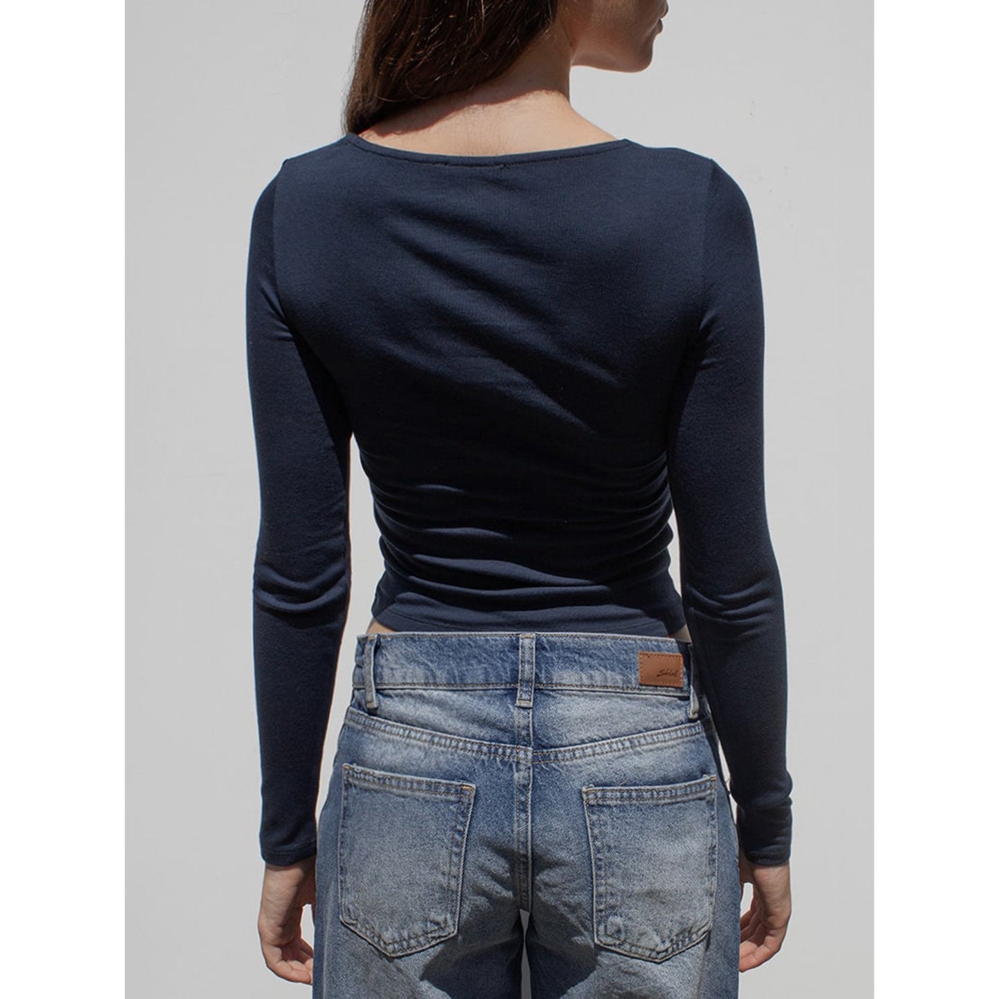 Peyakidsaa Women Long Sleeve T-Shirts Casual Shirts Spring Fall Slim Fit Blouse Tops Streetwear