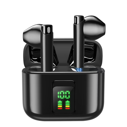 Wireless Earbud Bluetooth 5.3 Headphones 50H Playtime Stereo Bass Ear Buds, in-Ear Earphones with 4 ENC Mic LED Display Noise Cancelling Earbud, Bluetooth Earbud IP7 Waterproof Sport for Android iOS