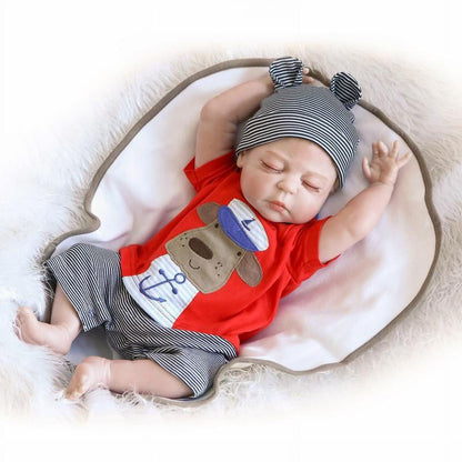 Ktaxon 23" Full Body Silicone Reborn Baby Sleeping Doll Soft Vinyl Lifelike Newborn Boy