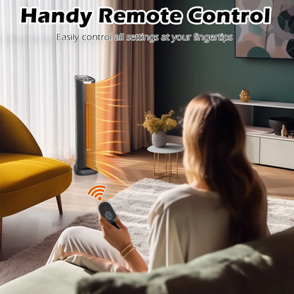 Ktaxon 1500W Portable Tower Space Heater with Remote , White