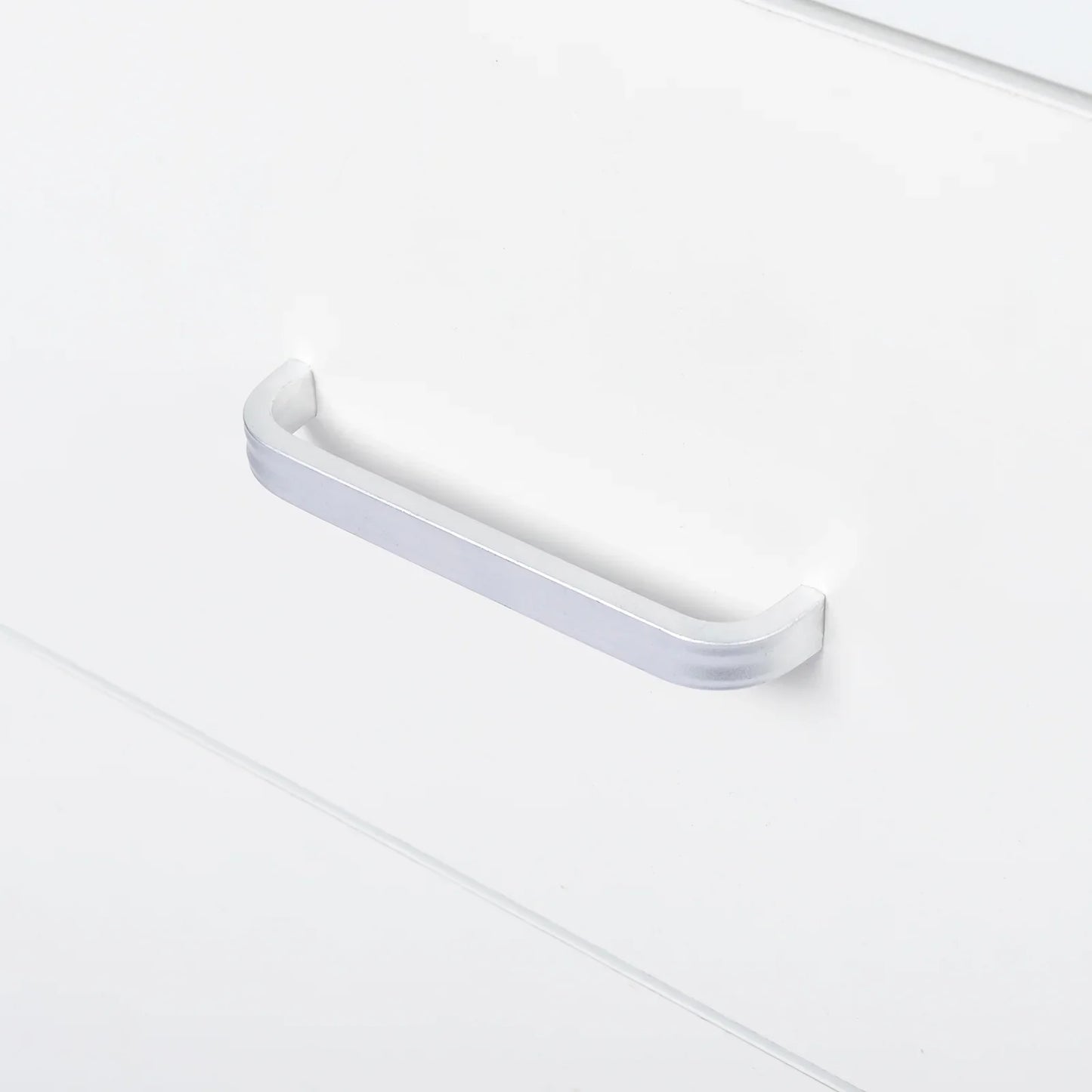 Ktaxon 3-Drawer Dresser Pure White with Metal Handles Bedside Night Stand Bedroom, White