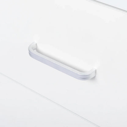 Ktaxon 3-Drawer Dresser Pure White with Metal Handles Bedside Night Stand Bedroom, White