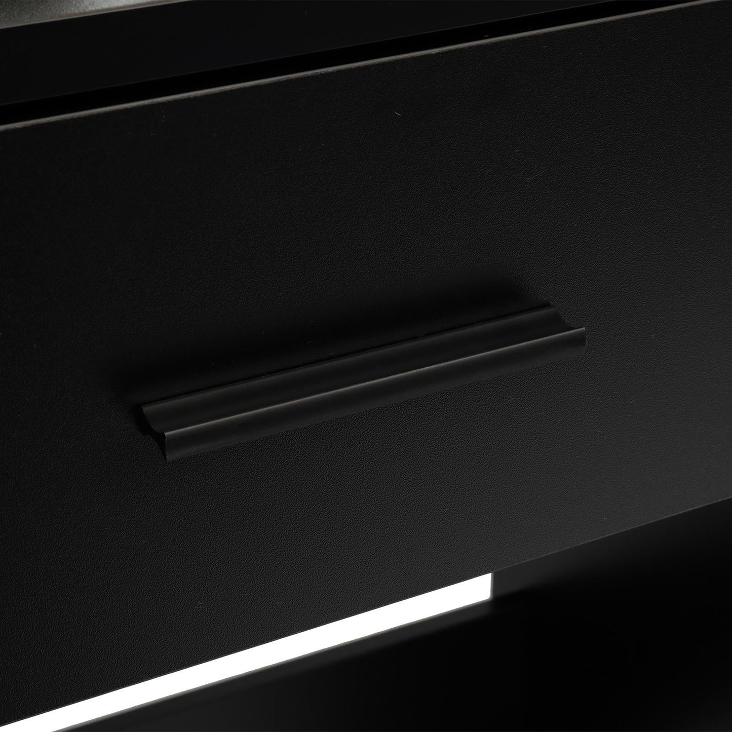 Ktaxon Makeup Vanity Table for Small Spaces, Vanity Table Set with LED Light, Bedroom Makeup Table, Black