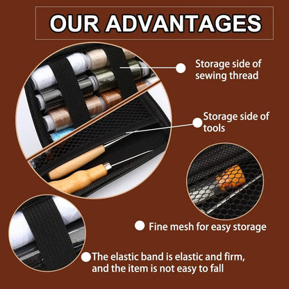 Leather Sewing Kit ,48 PCS Heavy Duty Sewing Kit for Carseat Carpet Shoes Backpack Repair DIY Crafting