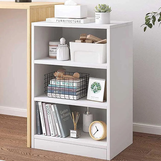 Bookshelf 3 Tier Cube Bookshelf,Open Shelf Bookcase,Small Space Saving Book (White)