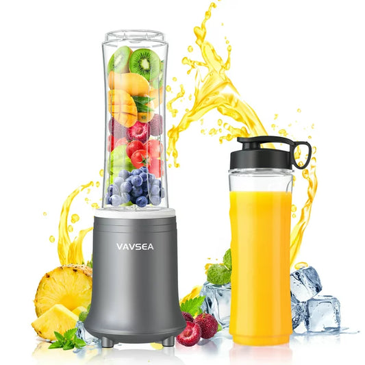 VAVSEA Portable Blender, Personal Blender for Shakes and Smoothies, BPA-Free 20oz Mini Blender with Travel Lids for Home Kitchen, Office and Sports, 500W