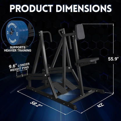 syedee Seated Row Machine, Plate Loaded Back Machines Home Gym Back Row Machine, Leverage Row Machine with Independent Arms & Multi Grips, LAT Machine for Home Gym and Commercial
