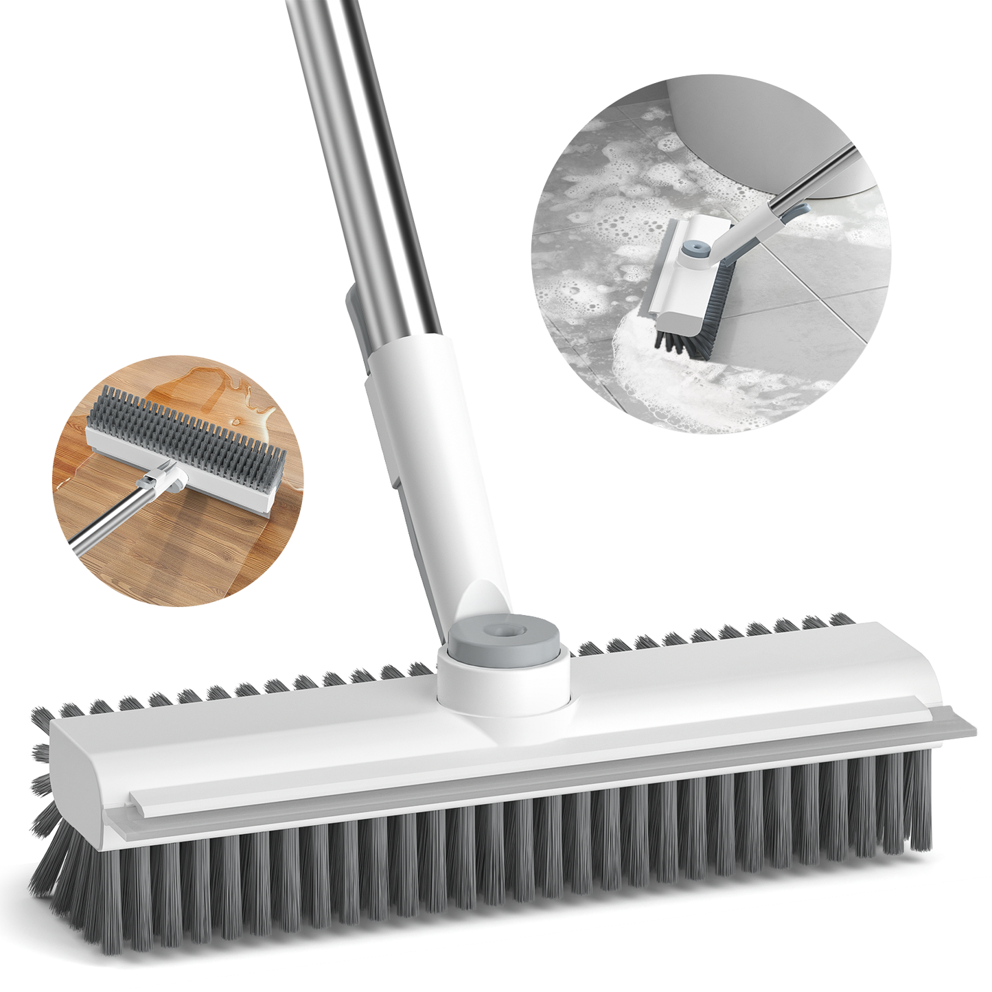 2 in 1 Scrub Brush Floor Brush with Long Handle