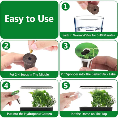 201 Pcs Seed Pods Kit for Aerogarden, Hydroponics Garden Accessories for Starting System£¬40 Planter Basket£¬40 Clear Cover,40 Stickers, 40 Grow Sponges and 1 Tweezers