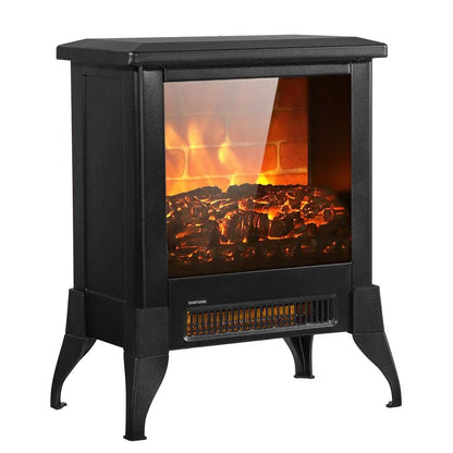 Ktaxon 1400W 14 inch Electric Freestanding Fireplace with Auto-Shutoff, Overheat Protection