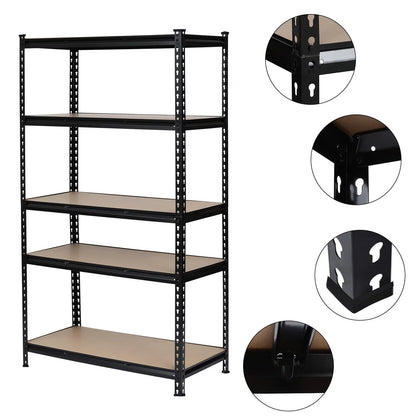 Ktaxon Garage Shelving, 43"W x 18"D x 71"H 5-Shelf Storage Rack Steel Shelves, 1200lbs Total Capacity