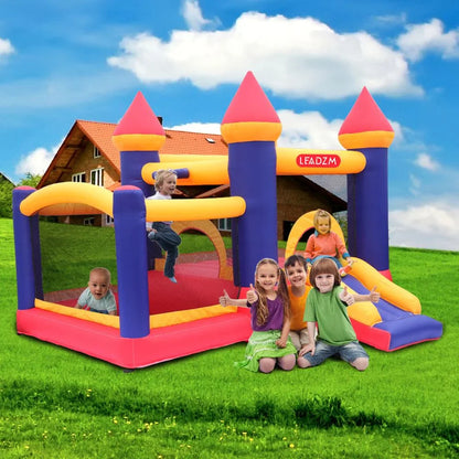 Ktaxon Kids Inflatable Bouncer House Jumper Castle with 350W Air Blower for 2 to 8 Years Old Childrens
