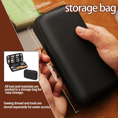 Leather Sewing Kit ,48 PCS Heavy Duty Sewing Kit for Carseat Carpet Shoes Backpack Repair DIY Crafting