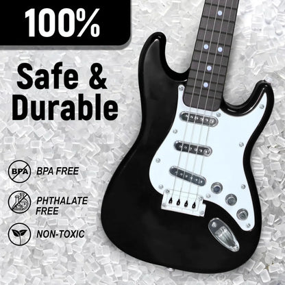 ARCTICICE 17in Guitar Toy for Kids with 4 Strings Portable Electronic Guitar Musical Instrument Toy for Ages 3-12 Children Birthday Present, Black