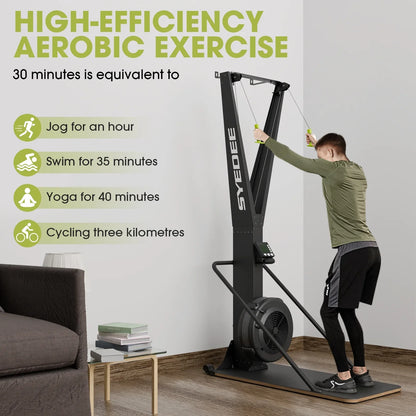 syedee Ski Exercise Machine, Indoor Aerobic Exercise Machine, Ski Equipment, Indoor Aerobic Wind Resistance, Home Gym Machine