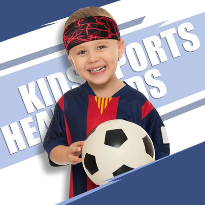 10 Pcs Headbands Athletic Sweatbands,Kids Breathable Headbands , Elastic Sweat Headband for Girls Boys child Football Basketball Running Exercise