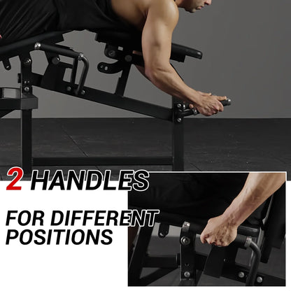 Syedee Leg Extension and Curl Machine, Single Leg Extension, Lying Leg Curl, Standing Leg Curl, Adjustable Leg Exercise Bench with Plate Loaded, Leg Machine Home Gym