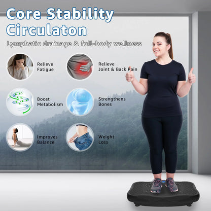 Jacgood XXL Vibration Plate, 330lbs 120 Levels Whole Body Workout Vibration Fitness Platform w/ Resistance Bands - Home Training Equipment for Wellness and Fitness