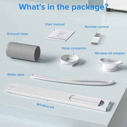 Havato 5000BTU (8000 BTU ASHRAE) Portable Air Conditioner, 4-in-1 AC unit, Cooling/Dehumidifier/Fan/Sleep,  Remote Control,  Cools up to 250 Sq.Ft