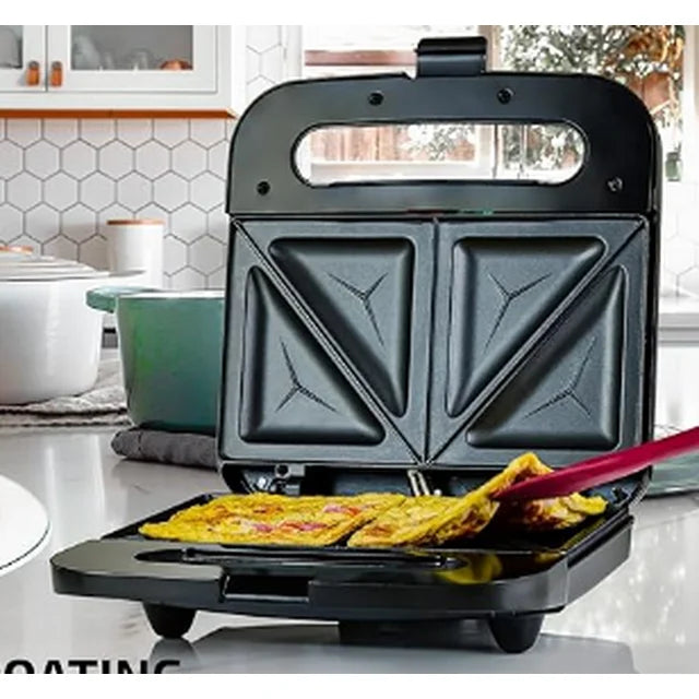 VAVSEA Electric Sandwich Maker with Non-Stick Plate, Indicator Light, Cool Touch Handles, Easy to Clean and Store, Ideal for Cooking Breakfast