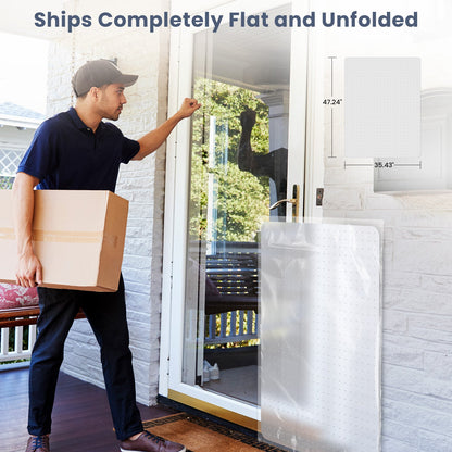 Office Chair Mat for Carpet Floor, Computer Desk Chair Mat for Low Pile Carpet, 36" x 48" Heavy Duty Polycarbonate Clear Floor Mat for Home Office