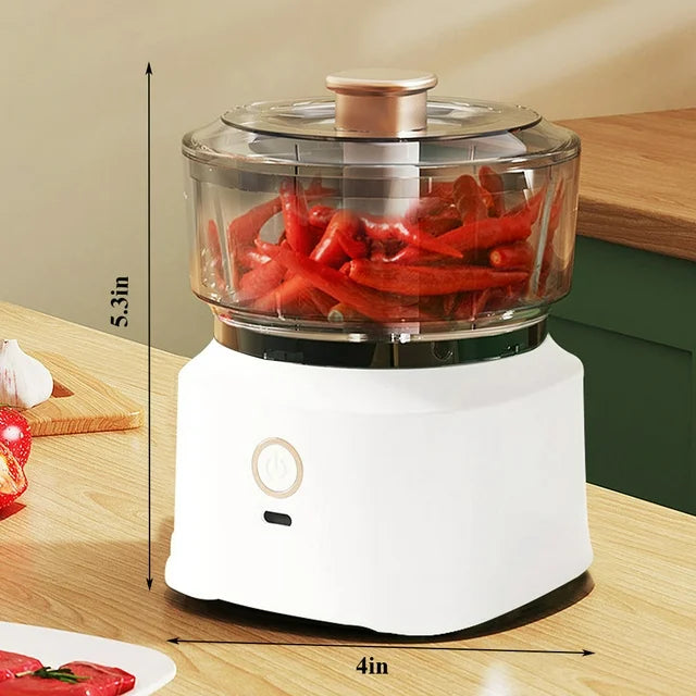 Aiteng 350ML Electric Garlic Chopper Rechargeable Portable Mini Powerful Food Processor, Low Noise & High Efficiency for Ginger Chili Meat