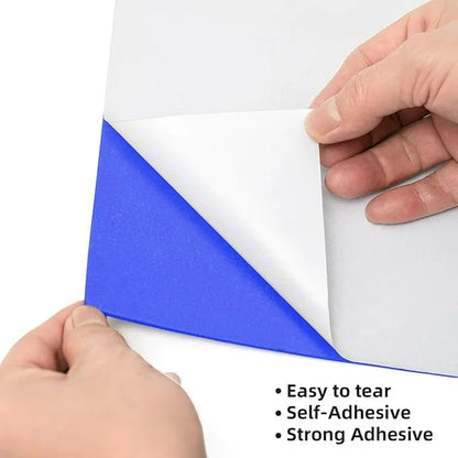 MEARCOOH Self Adhesive Foam Sheets, Blue 9x12 Inch 2mm Sticky Eva Foam Paper for Crafts Cardmaking Photo Frames Classroom Scrapbooking Christmas Crafts (Blue 10 Sheets)