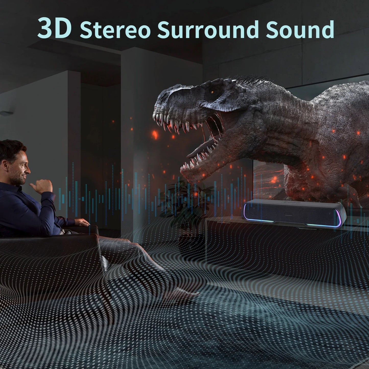 Audioaura Speakers, Bluetooth Speaker£¬Sound Bar for TV,3D Surround, Multiple Connectivity Options