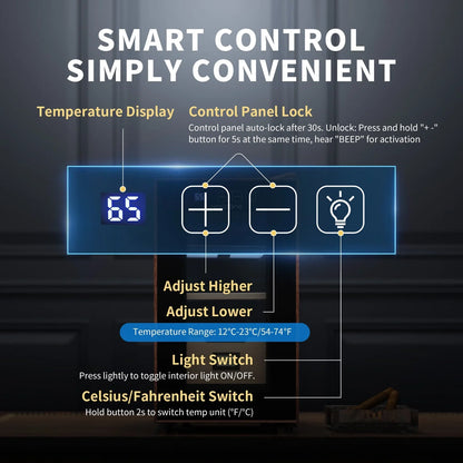 NEEDONE Cooling & Heating Control Electric Cigar Humidor, 150 Cigars