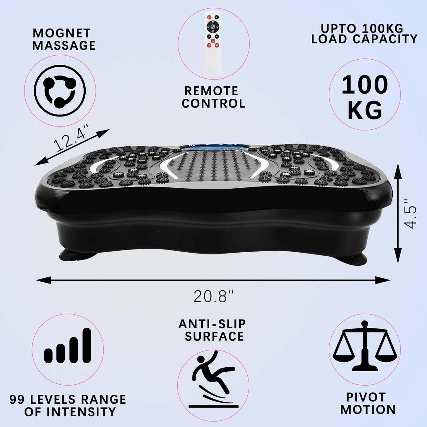 PRIJESSE Vibration Plate Exercise Machine Whole Body Workout Fitness Equipment for Weight Loss