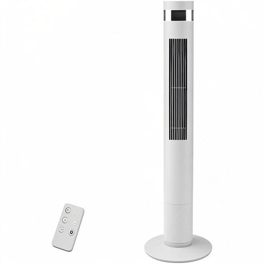 Havato Tower Fan Portable Floor Fans with Oscillation, Remote Control, 3 Speeds Wind 3 Modes, up to 12 H Timer Bladeless Standing Fan, Portable for Home, Dormitory or Office(43 inch, White)
