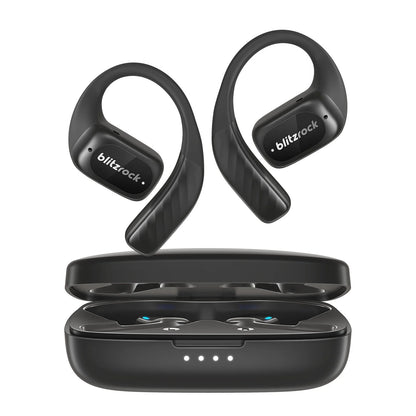 BlitzRock Open Ear Wireless Earbuds, APP Support, Deep Bass, Bluetooth V5.4 Headphone, IPX5 Waterproof Sport Earphone