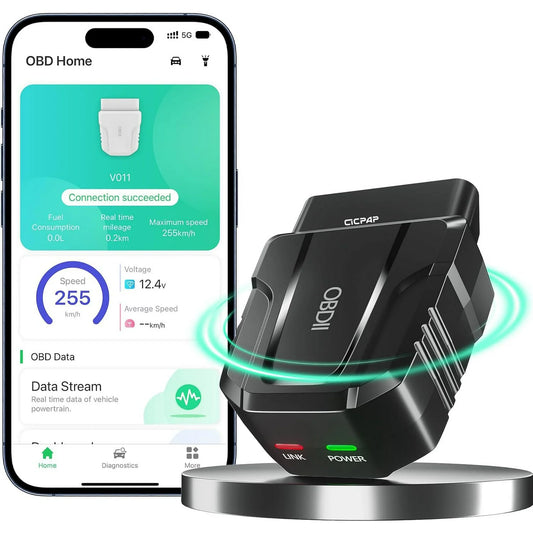 CICPAP OBD2 Scanner Bluetooth, Car Code Readers & Scan Tools for iOS & Android, Wireless Auto Diagnostic Scan Tool to Check Engine & Fix All Cars & Vehicles, Bluetooth 5.4