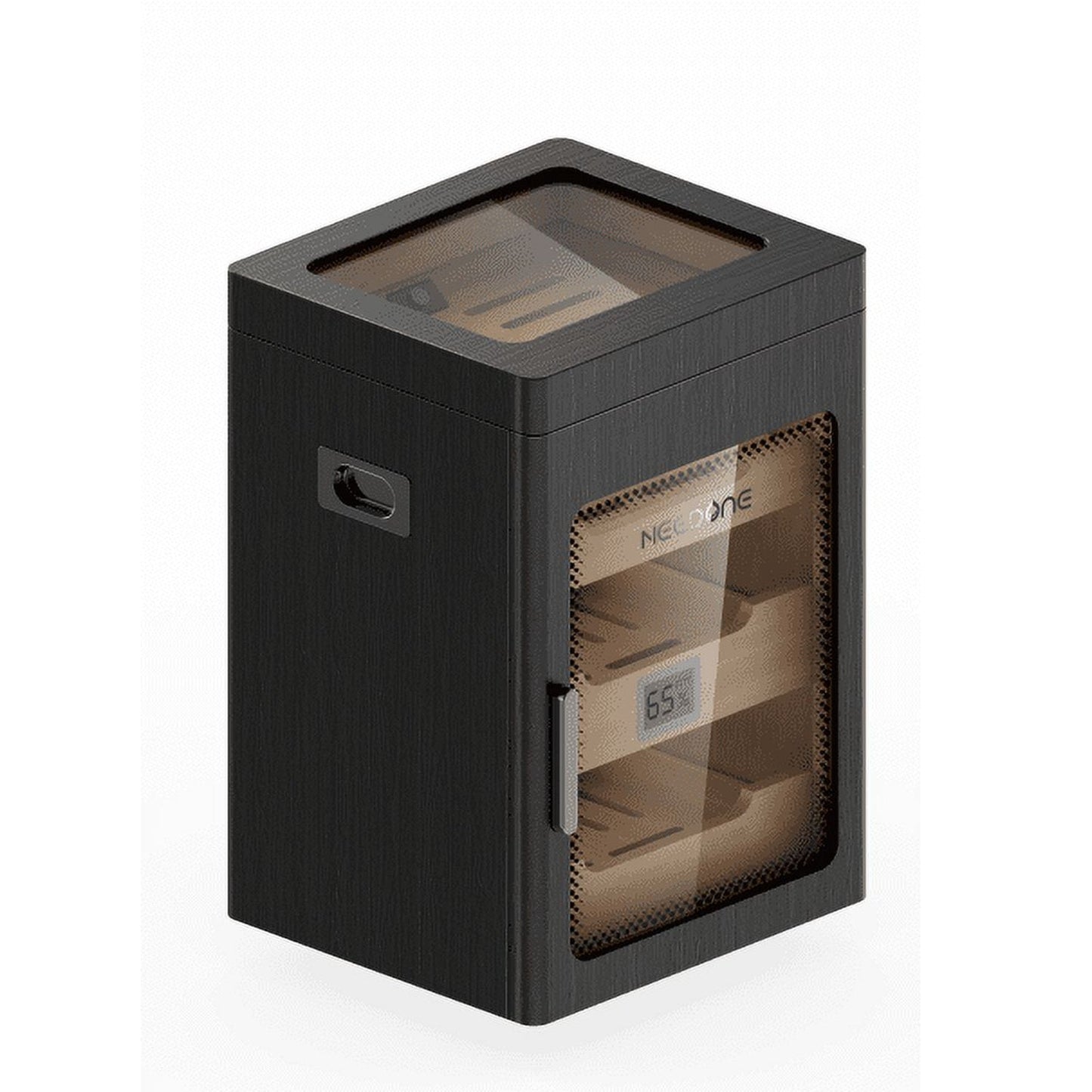 Cigar Humidor, Desktop Cigar Humidor Cabinet Light Control System with Spanish Cedar Wood Shelves