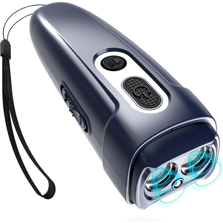 Dog Barking Control Devices Dual Sensor Anti Barking Device, Ultrasonic Dog Bark Deterrent Rechargeable/LED Flashlight, Dog Barking Deterrent Dog Whistle with Dog Training Behavior Aids 25 feet Range