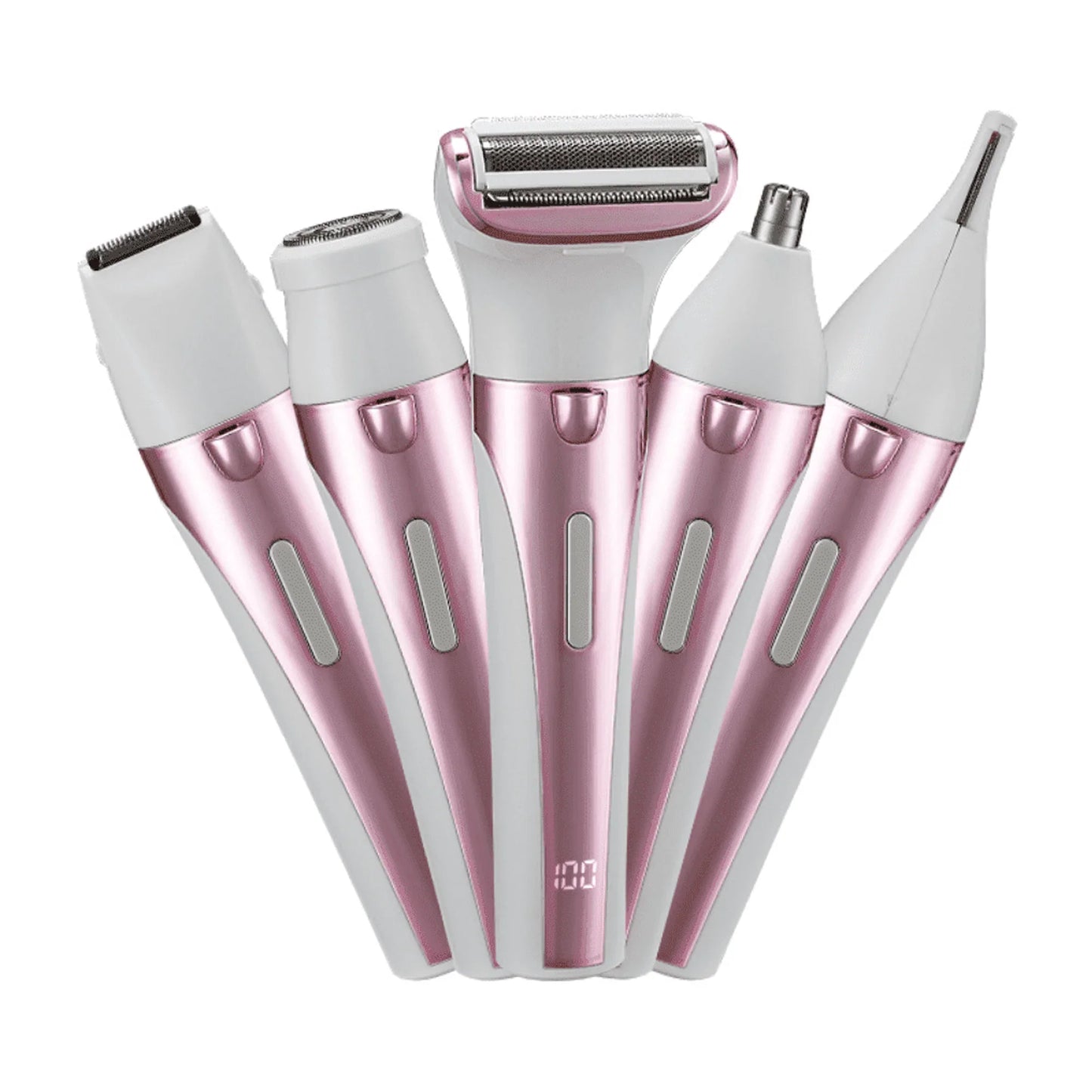 5-in-1 Nose Hair Trimmer for Women ¨C Face, Bikini & Body Shaver ¨C Electric Razor with Waterless Design for Smooth Skin