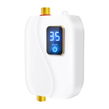 Electric Tankless Water Heater 3.0KW 110V Instant Hot On Demand Residential Electric Water Heater for Kitchen rv Whole House Shower Sink Small
