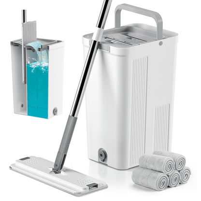Flat Mop and Bucket Set, Mop and Bucket with Wringer Set