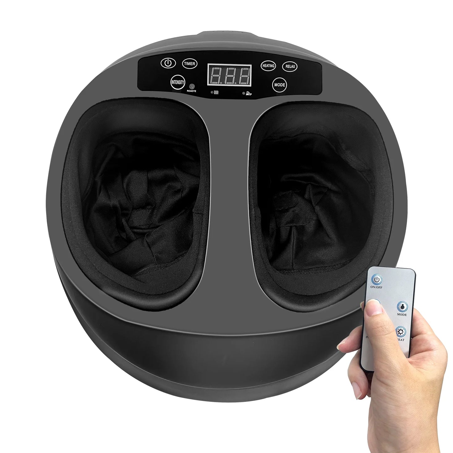 Foot Massager Machine with Heat Therapy, Adjustable Timer, Wireless Remote Control Removable Foot Sleeves Perfect for Relaxation and Pain Relief for Tired Feet at Home or Office